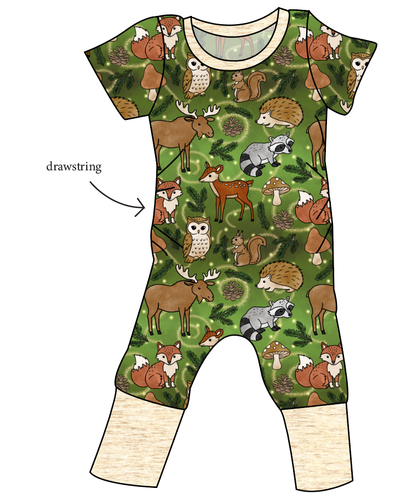 Winter Woodland Grow With Me Pants And Shorts Romper