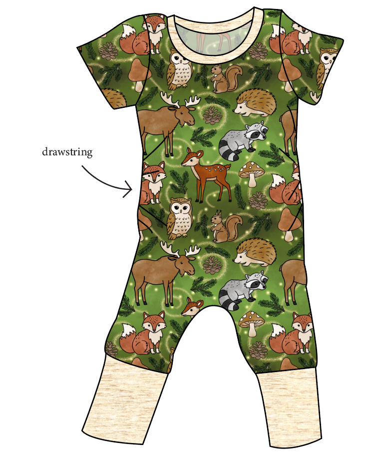 Winter Woodland Grow With Me Pants And Shorts Romper