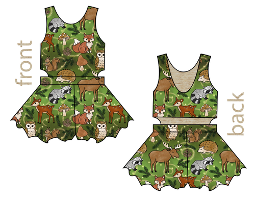 Winter Woodland Kids Playsuit