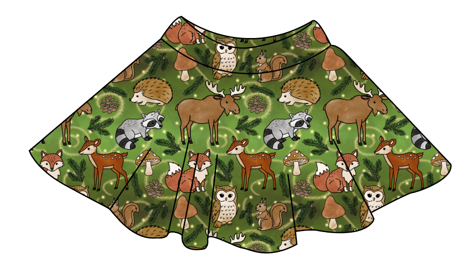 Winter Woodland Ladies' Circle Skirt