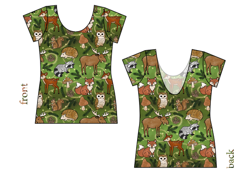 Winter Woodland Ladies' Low Back Ballerina Tee
