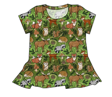 Load image into Gallery viewer, Winter Woodland Ladies&#39; Peplum Top