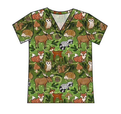 Winter Woodland Ladies' Slouchy V-Neck Tee