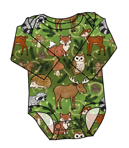 Winter Woodland Lap Neck Bodysuit