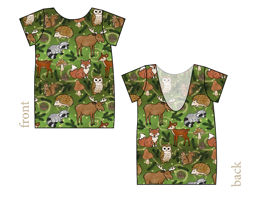 Winter Woodland Low Back Ballerina Tee