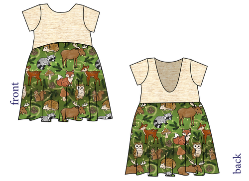 Winter Woodland Low Back Dress