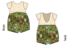 Load image into Gallery viewer, Winter Woodland Low Back Romper and Bubble Romper