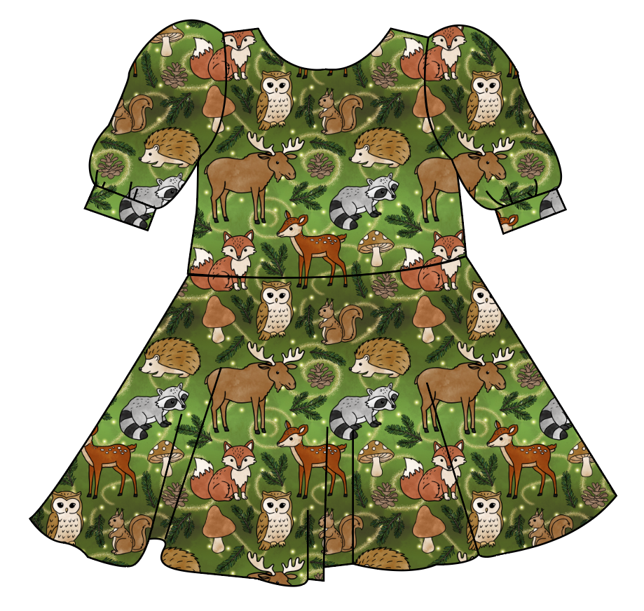 Winter Woodland Prairie Dress