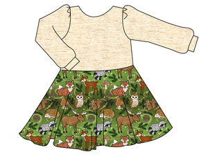 Winter Woodland Prairie Dress