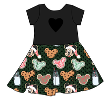 Load image into Gallery viewer, Milk and Mickeys Molly Heart Back Twirly Dress
