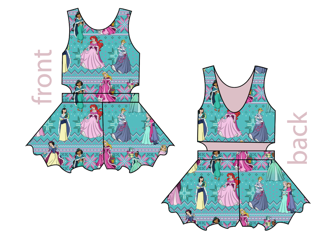 Princess Sweater Kids Playsuit