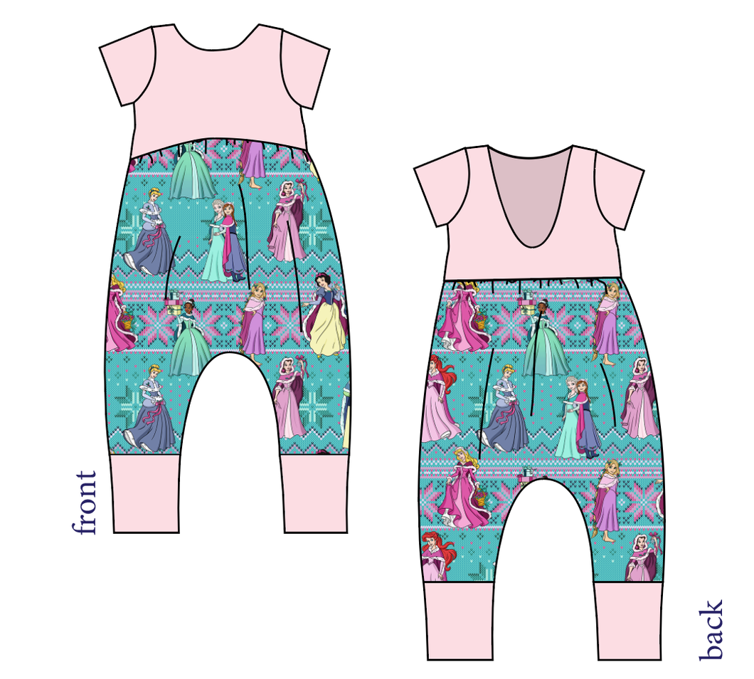 Princess Sweater Low Back Romper and Bubble Romper