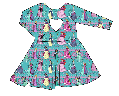 Princess Sweater Molly Heart Back Twirly Dress