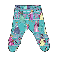 Load image into Gallery viewer, Princess Sweater Newborn Footed Pants