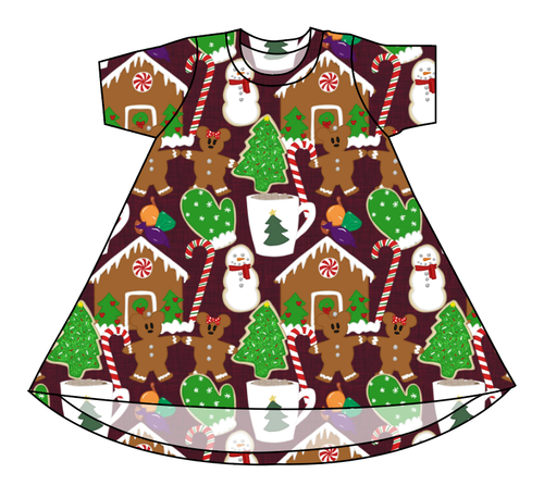 Festive Treats Basic T-Shirt Dress