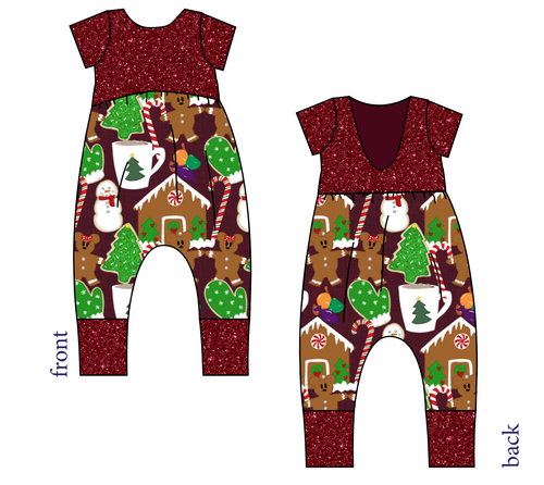 Festive Treats Low Back Romper and Bubble Romper