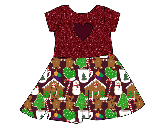 Festive Treats Molly Heart Back Twirly Dress