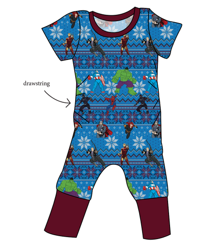 Holiday Heroes Grow With Me Pants And Shorts Romper