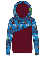 Load image into Gallery viewer, Holiday Heroes Ladies Hoodie