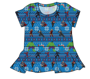 Holiday Heroes Ladies' Peplum Top