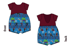 Load image into Gallery viewer, Holiday Heroes Low Back Romper and Bubble Romper