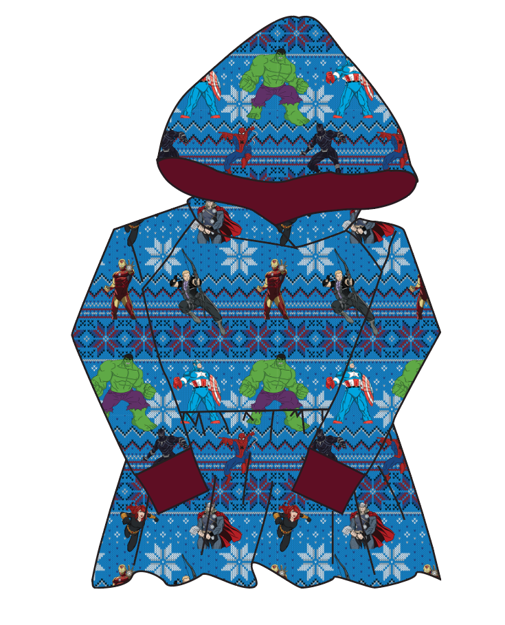 Holiday Heroes Peplum Hoodie (or Crewneck)