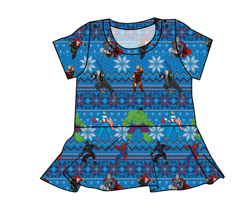 Holiday Heroes Peplum Top