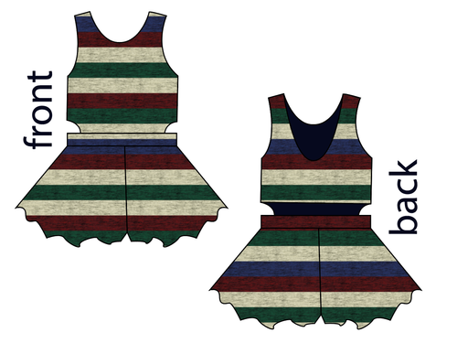 Holiday Stripes Kids Playsuit