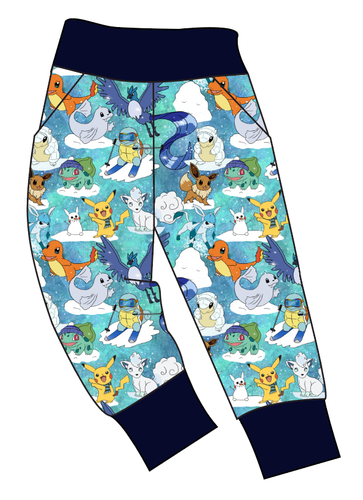 Poke Fun in the Snow Basic Joggers And Jogger Shorts