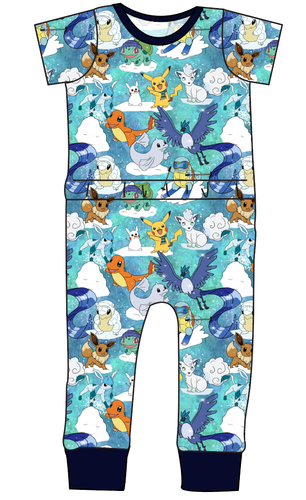 Poke Fun in the Snow Bennett Pants and Shorts Length T-Shirt Romper