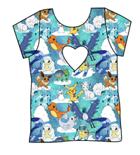 Load image into Gallery viewer, Poke Fun In The Snow Cambria Heart Back Tee