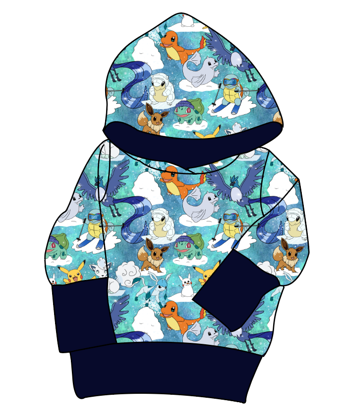 Poke Fun in the Snow Grow With Me Hoodie (or Crewneck)