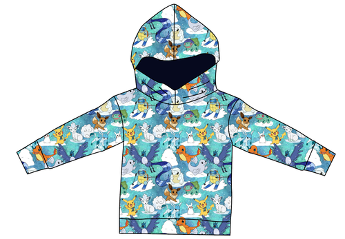 Poke Fun in the Snow Ladies Oversized Hoodie