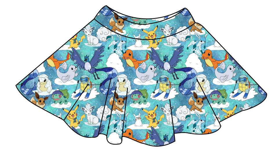 Poke Fun in the Snow Ladies' Circle Skirt