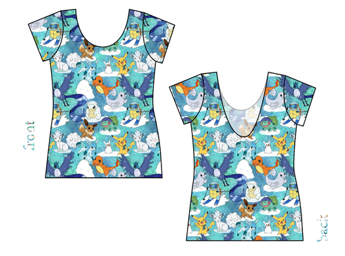 Poke Fun in the Snow Ladies' Low Back Ballerina Tee