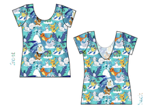Load image into Gallery viewer, Poke Fun In The Snow Ladies' Low Back Ballerina Tee