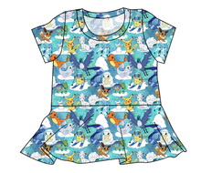 Load image into Gallery viewer, Poke Fun In The Snow Ladies' Peplum Top