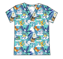Load image into Gallery viewer, Poke Fun In The Snow Ladies' Slouchy V-Neck Tee