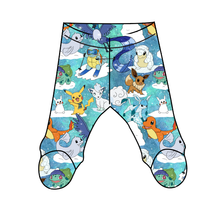 Load image into Gallery viewer, Poke Fun In The Snow Newborn Footed Pants
