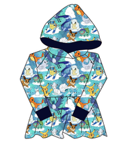 Load image into Gallery viewer, Poke Fun In The Snow Peplum Hoodie (or Crewneck)