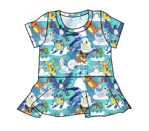 Poke Fun in the Snow Peplum Top
