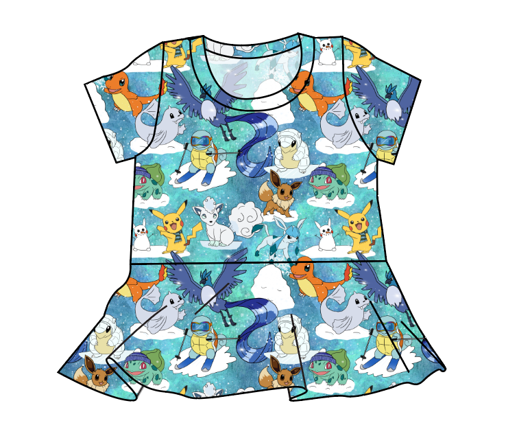 Poke Fun in the Snow Peplum Top