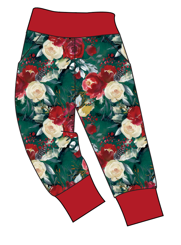 Merry Floral Basic Joggers And Jogger Shorts