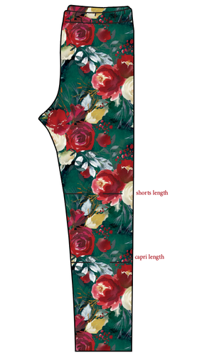 Merry Floral Basic Leggings
