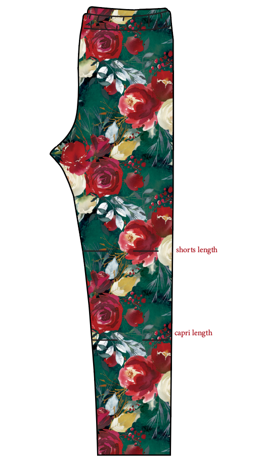 Merry Floral Basic Leggings