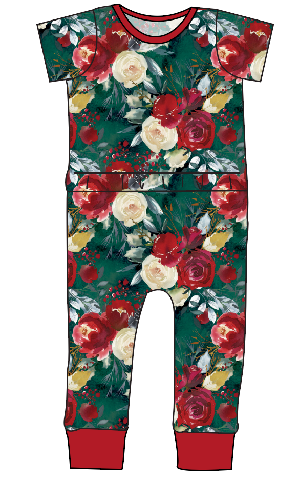 Merry Floral Bennett Pants and Shorts Length T-Shirt Romper