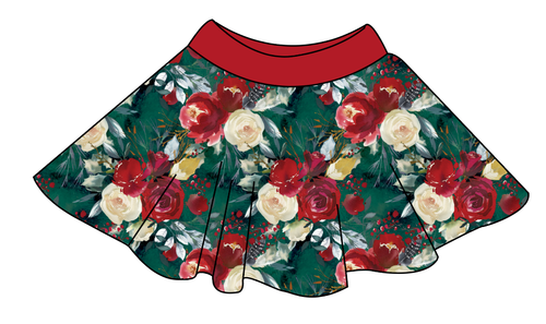 Merry Floral Circle Skirt