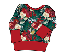 Load image into Gallery viewer, Merry Floral Grow With Me Hoodie (or Crewneck)