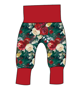 Merry Floral Grow With Me Pants And Shorts