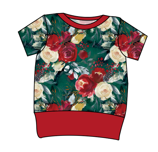 Merry Floral Grow With Me Tee